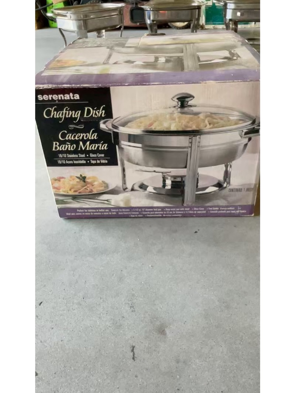 Serenata Silver Stainless Steel Chafing Dish - Silver